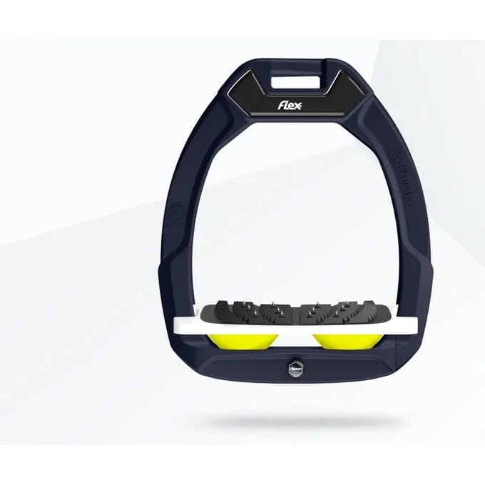 Veiligheids stirrups Rijlaarzen Schuin Ultra Grip Bruin/Wit/Geel Flex-On Safe-On