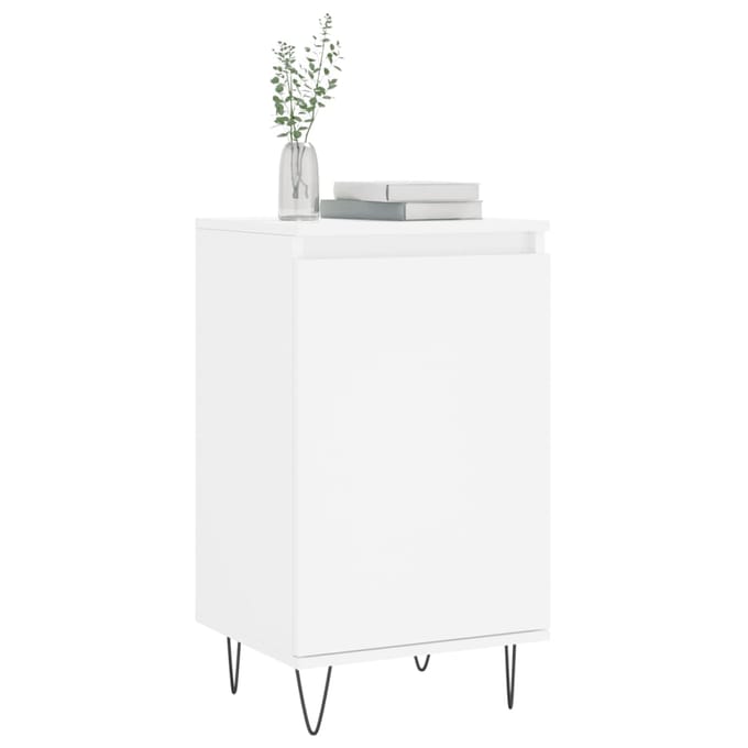 vidaXL - Dressoir - 40x35x70 - cm - bewerkt - hout - wit