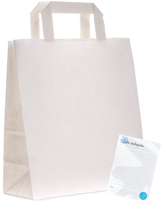 25 Witte Papieren Boodschappentassen Mini A5 22x11x25cm
