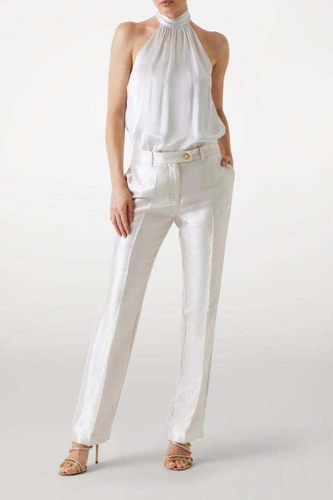 GUESS Milla Pant Platinum Multi Taglia: 44 | Pantaloni da completo Outlet | Donna | Grigio