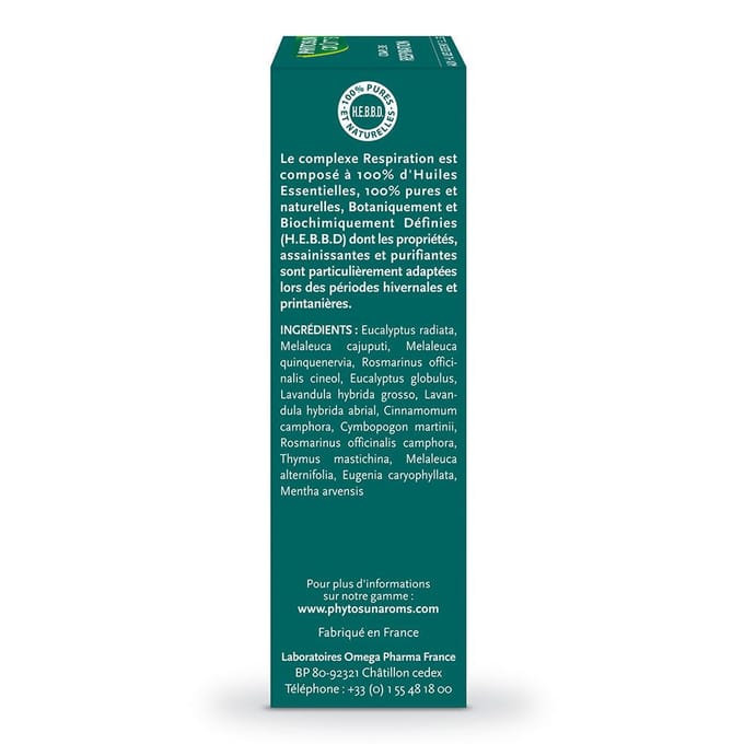 Phytosun Arôms Esculape Respiration Complexe, Lotion Physiotonique, Assainissant D'atmosph 30 Olie