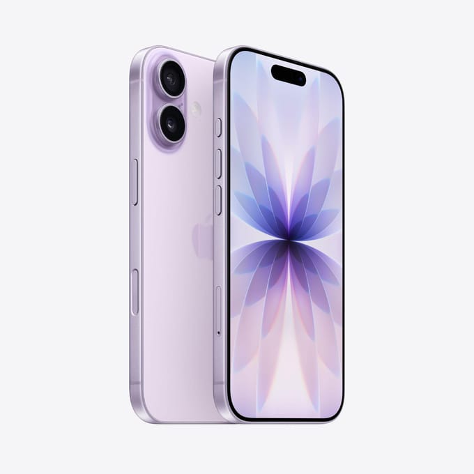 Apple iPhone 17 (Version Chine) - Double SIM, pas d'eSIM, 8+256 Go pourpre lavande