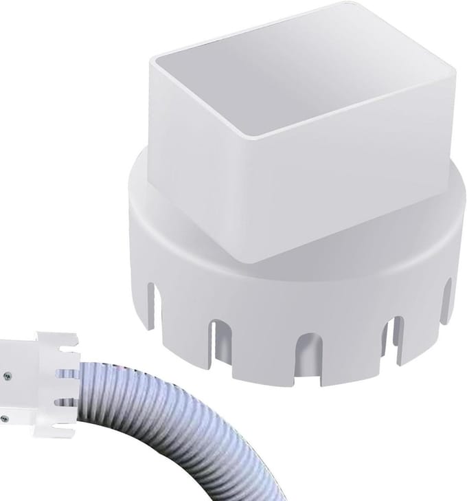 Regenpijp Adapter - Goot Aansluiting - Water Afvoeren - Brede Compatibiliteit - Tot 76 cm - Wit