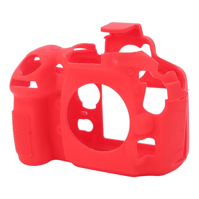 Zachte Siliconen Digitale Camera Beschermhoes Behuizing Shell Accessoires voor Nikon D810 rood