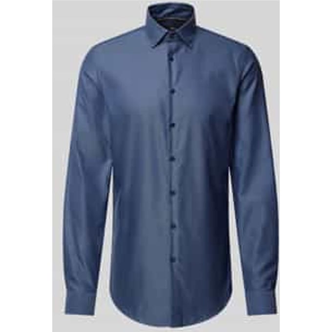 Slim fit zakelijk overhemd met extra lange mouw