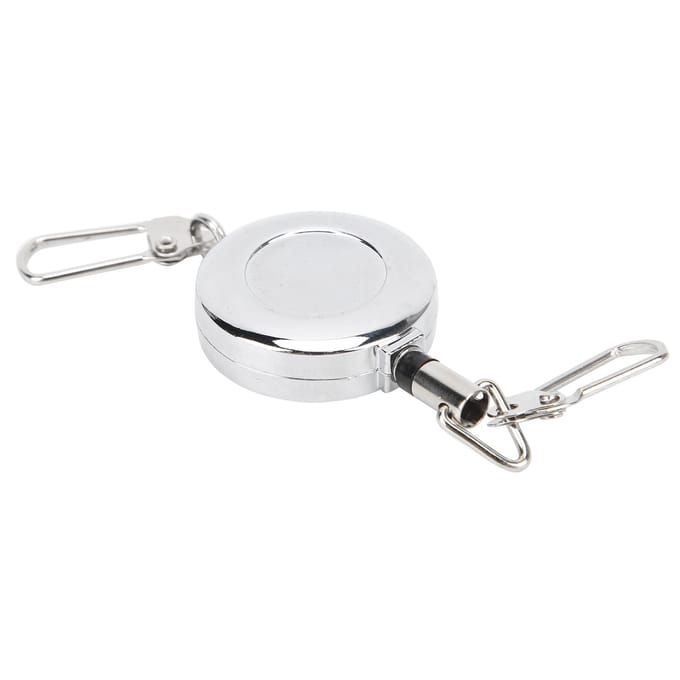 Visuitrusting Anti-verlies Touw Elastische Sleutelhanger Gadgets Dubbelzijdig Ophangen Intrekbare Gesp white