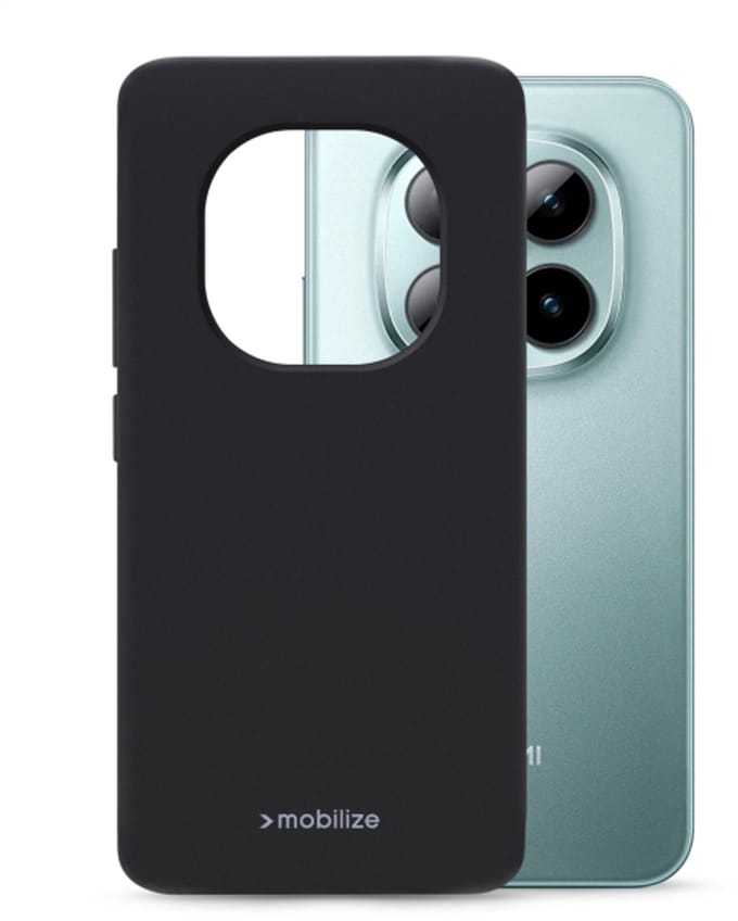 Mobilize Rubber Gelly Case - Geschikt voor Xiaomi Redmi Note 15 5G - Matt Black