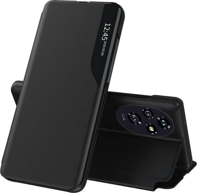 Hoesje geschikt voor HONOR 200 - Techsuit eFold Book Case - Zwart