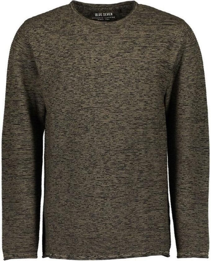 Blue Seven heren trui bruin (tee) melange - maat M