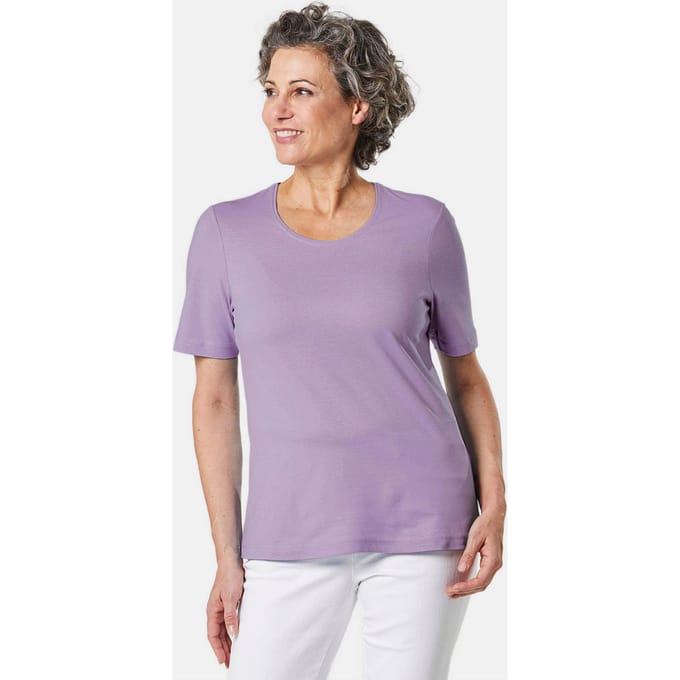 Basic shirt van puur katoen - sering - Gr. 38 van Goldner Fashion