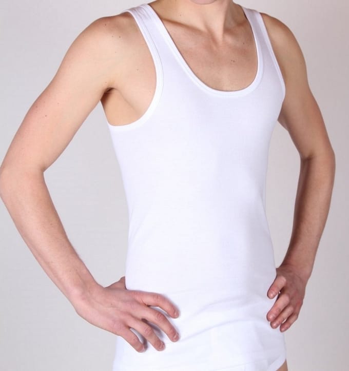 Beeren Hemd - Set van 2x stuks - wit - 100% katoen - heren - singlet - ondergoed