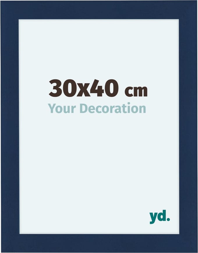 Your Decoration - Fotolijst 30x40 cm - MDF - Donkerblauw Geveegd - Como
