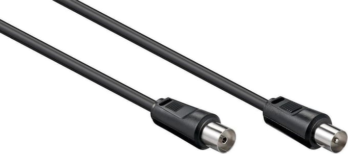 IEC (m) - IEC (v) coaxkabel / recht - zwart - 10 meter