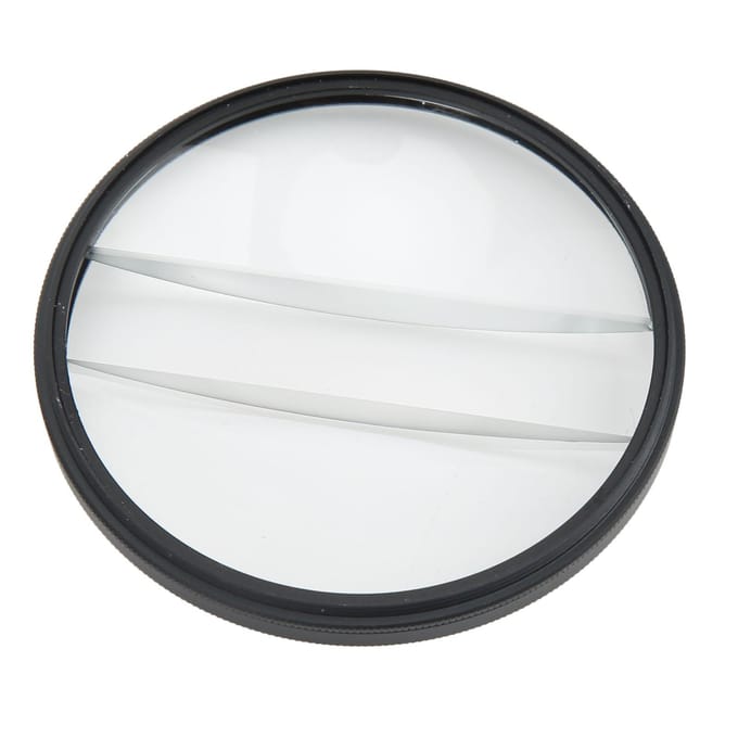 Camera Special Effects Filter Dubbele Halve Maan Glas Split Diopter Filter Voorgrond Blur Fotografie SLR Accessoire white