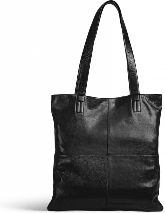 Muud Show Medium Black Leren Tas