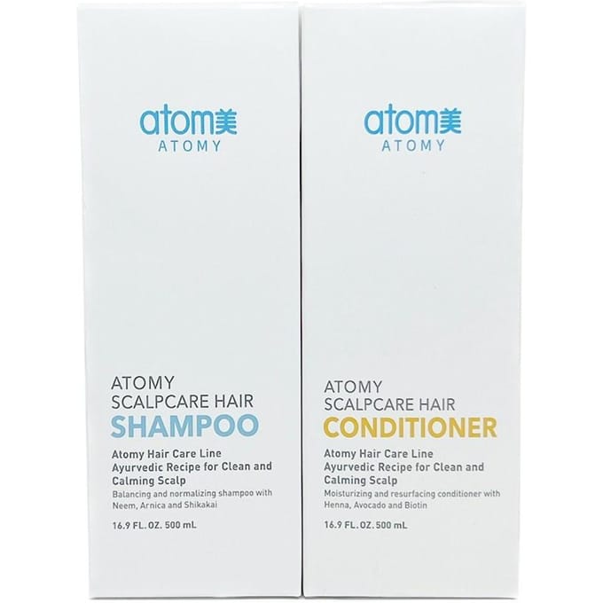 Atomy Scalp Care Shampoo 500ml + Conditioner 500ml, 1 unit white