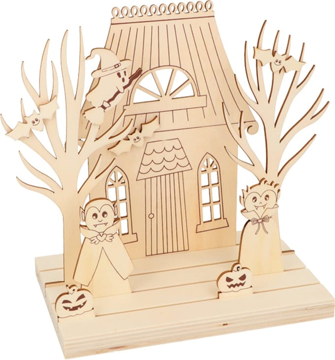 Houten Halloween decoratiekit - Artemio