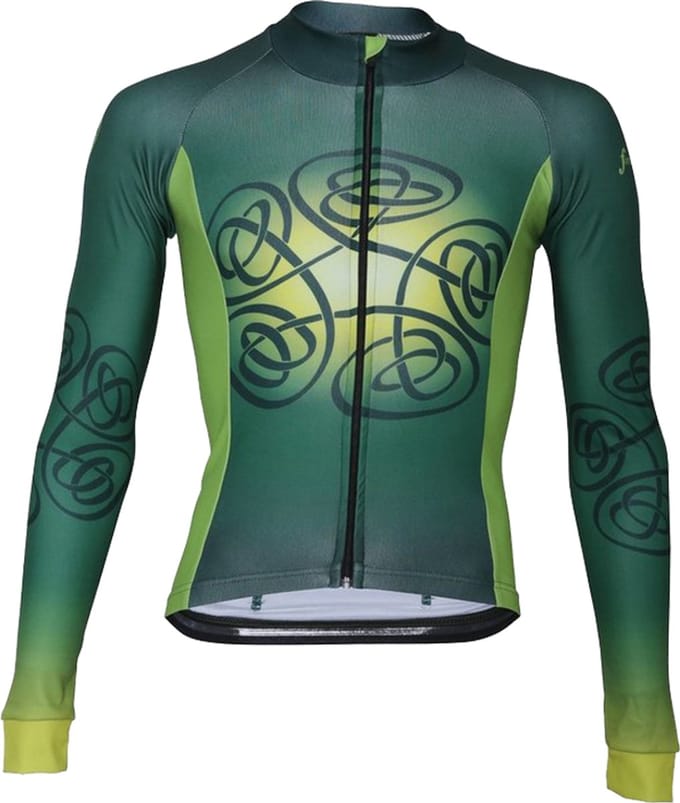 Fortissima Fietsjack Heren en Dames - Groen - Fietsjas - Tribal Celtic - Maat L