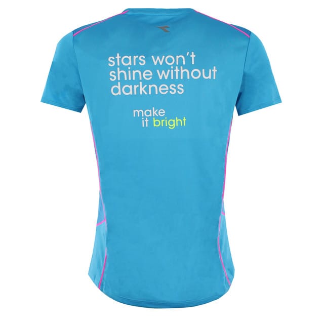 Diadora Run Dames Blauw T-Shirt