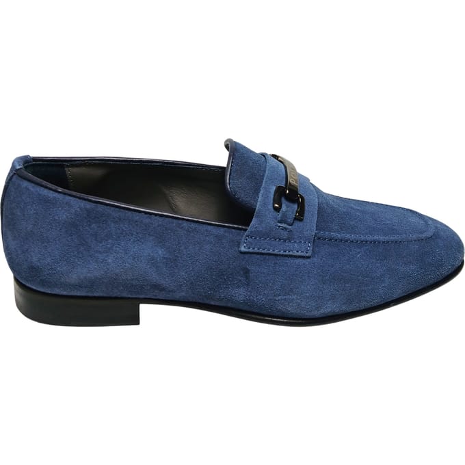 pb10052m9ecam709 Pollini Men Suede Blue