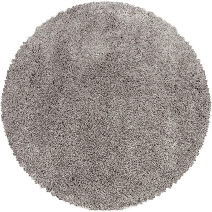 Pearl Soft Rond Shaggy Hoogpolig Vloerkleed Beige- 80 CM Ø