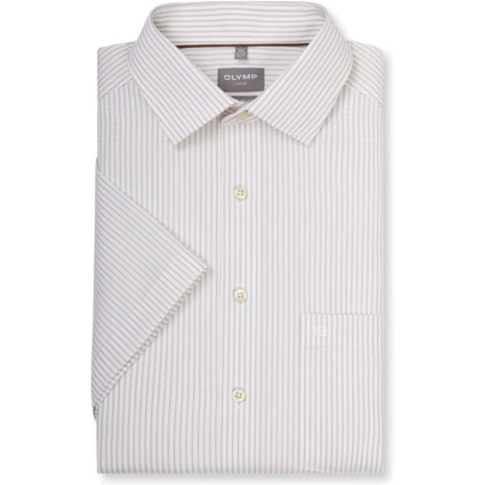 OLYMP Luxor Overhemd, Comfort Fit, New Kent, Natuur