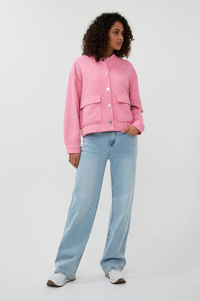 EsQualo Jacket Bomber Jacquard Rose Größe: 40 | Bomberjacken Outlet | Damen | Rosa