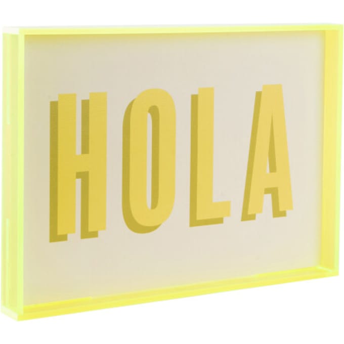 Present Time - Wall Art Hola Medium - Geel
