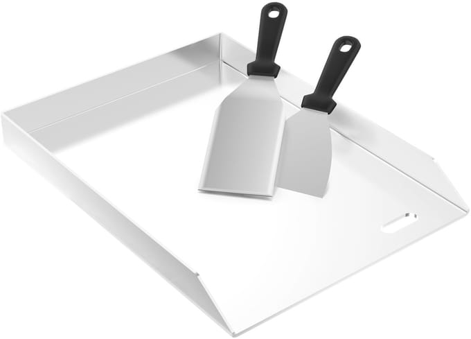 ACXIN Roestvrijstalen Grillplaat - 30x40x4 cm - Plancha - BBQ Gas/Houtskool