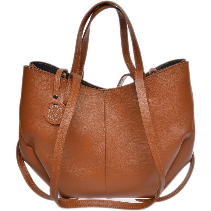Luisa Vannini Brown Rundleer Tas
