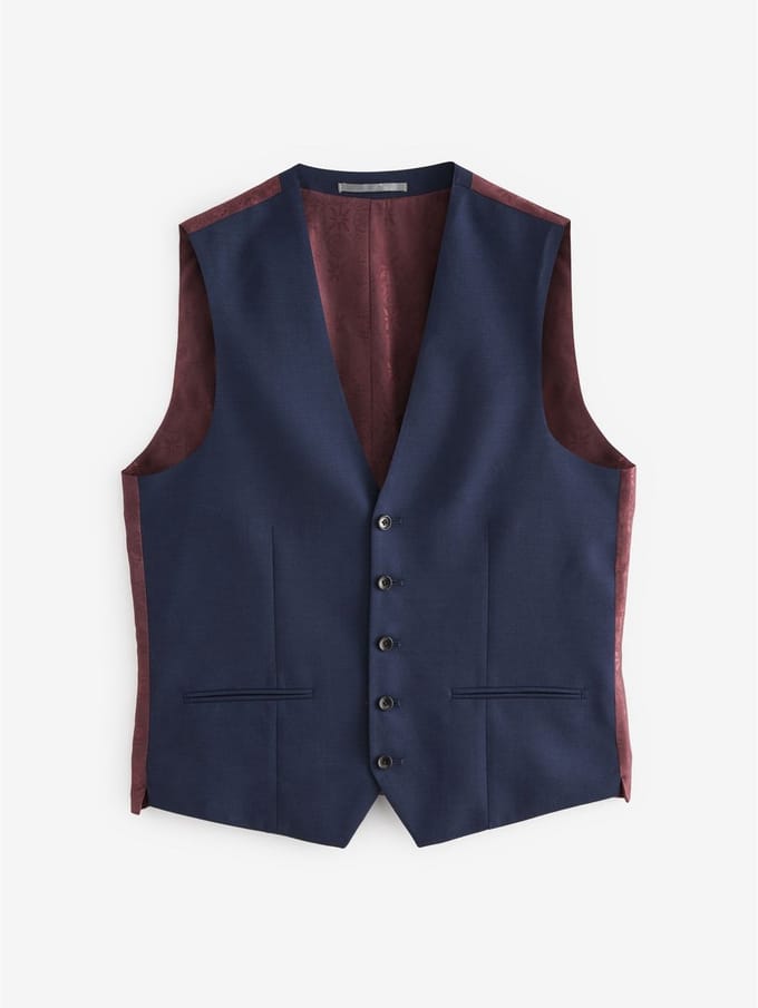 Next - Heren - Signature Tollegno gilet - Blauw
