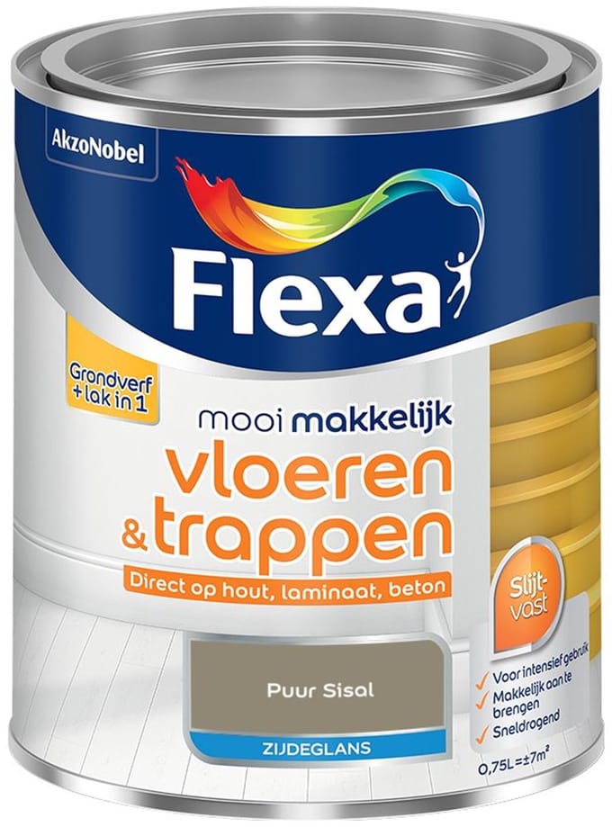 Flexa - Mooi Makkelijk Vloeren & Trappen Zijdeglans - Puur Sisal - Mengverf - 750 Ml