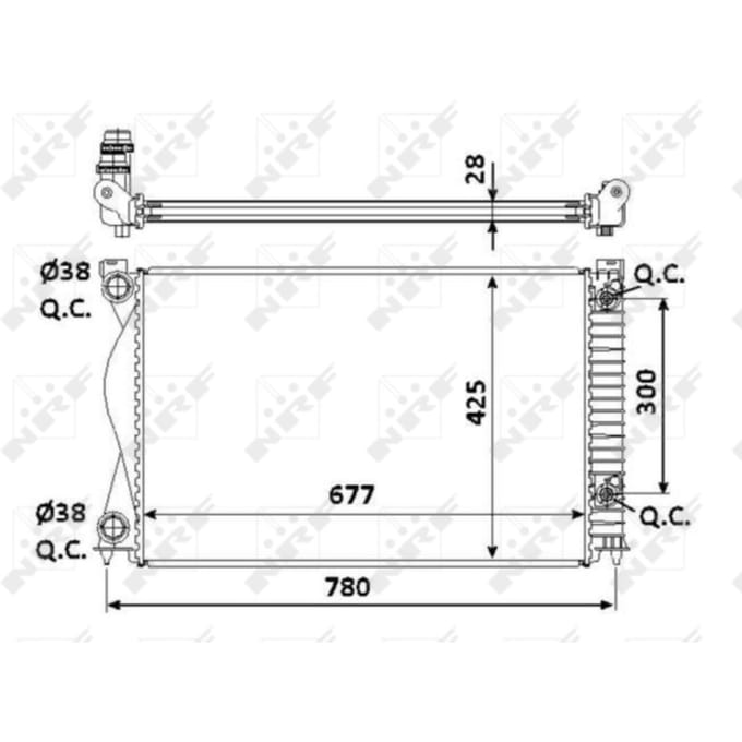 Radiator, motorkoeling NRF 58234