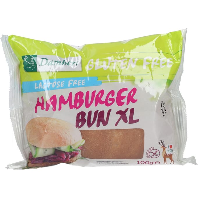 Damhert Hamburger Bun XL Glutenvrij 100 Voeding