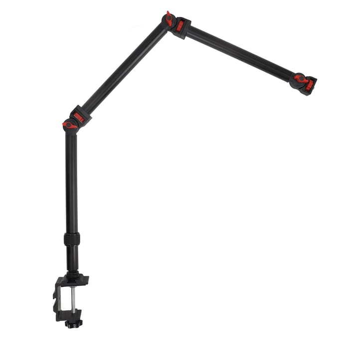 Camera Arm Klembevestiging Standaard met 14in Schroef Verstelbare Gewrichtsarme Universeel voor Webcam black