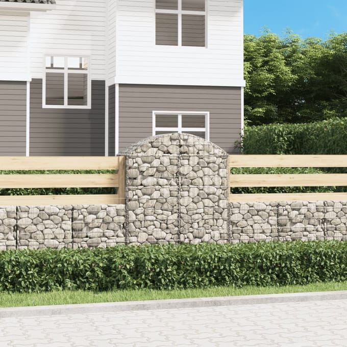 vidaXL - Schanskorf - gewelfd - 100x50x120/140 - cm - gegalvaniseerd - ijzer
