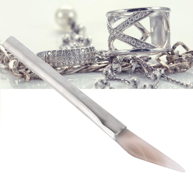 Agaten polijststeen met mespunt Polijsten Slijpen Sieraden Maken Handwerkgereedschap white