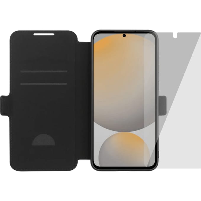 BlueBuilt Samsung Galaxy S25 FE Book Case Zwart + Screenprotector Glas