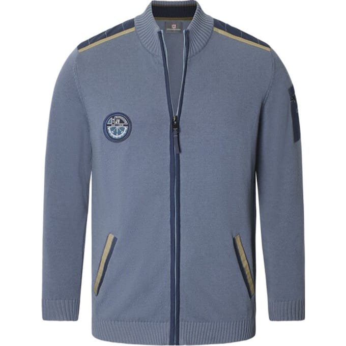 Jan Vanderstorm herren Vest - 64/66 - blauw - Plus Size