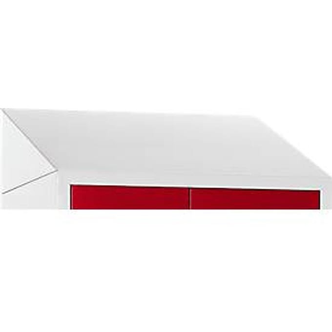 Schuin dak voor kledinglocker, B 830 mm, lichtgrijs
