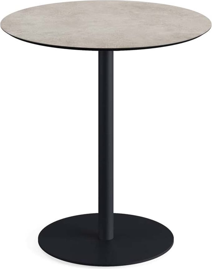 Tuintafel Moonstone Urban Zwart Frame HPL Ø70cm - Giga Meubel