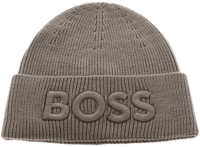 BOSS muts Afox Beanie Open Green Taupe