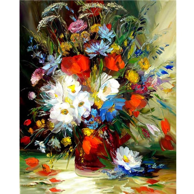 Peinture diamant thème panier de fleurs et fleurs, broderie complète 5D, point de croix, bricolage 30X40CM