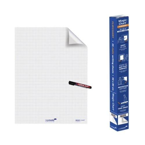 Legamaster - Flipover - Rol - Magic flipchart folie - Met ruiten - (25x25 mm) - 25 vellen