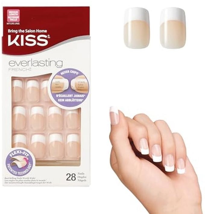 Franse Nagels Set - 28 Stuks, Nagellijm, Minivijl en Manicure Stick