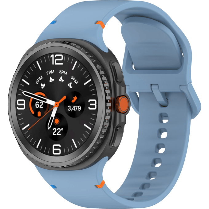 Mocaa Samsung Galaxy Watch8 Siliconen Bandje 44mm Blauw
