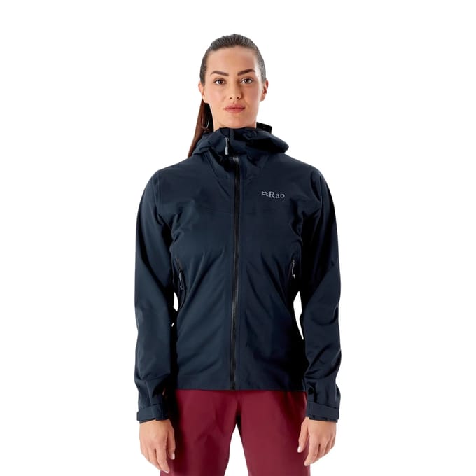 Rab Kinetic 2.0 Waterdichte Jas Dames (Maat - 8, Kleur - Beluga)