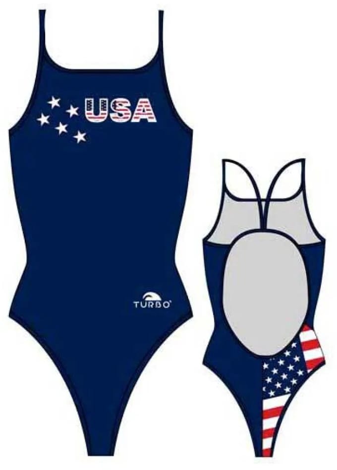 Turbo Usa Zwemkleding Blauw S Vrouw