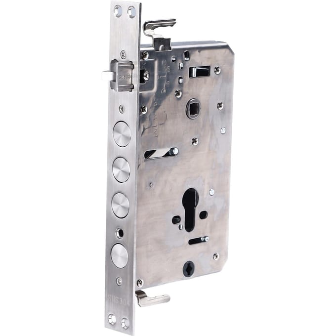 Deurvergrendelingscilinder Multifunctionele mechanische en vingerafdruk deur insteekslot gray