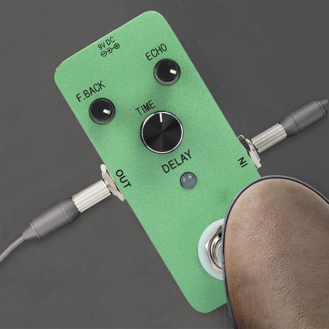 Klassiek Delay Effect Geluidsprocessor Gitaar Effectpedaal Gitaaronderdelen Accessoire beige